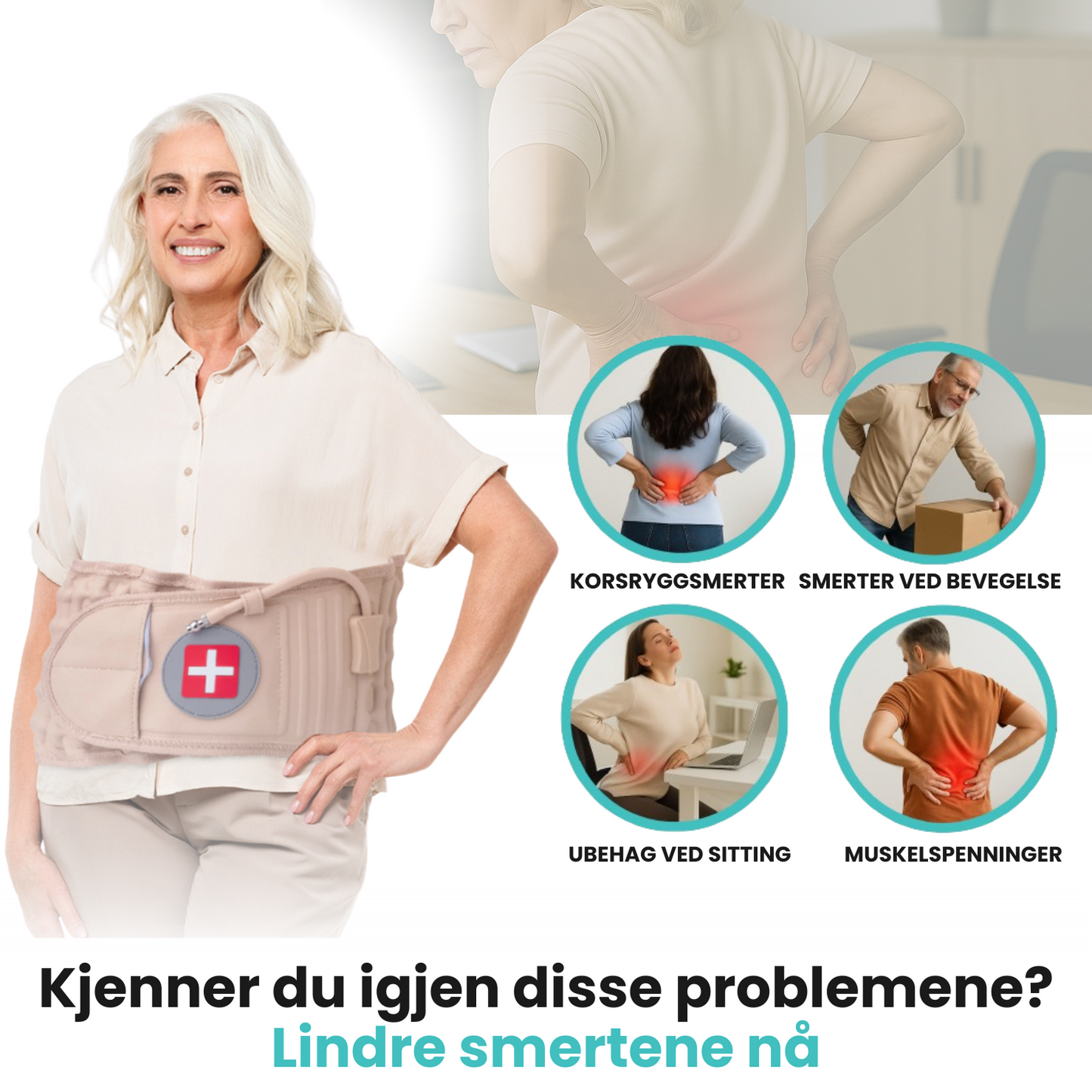LumbarMax™ – Ortopedisk ryggbelte for korsryggstøtte