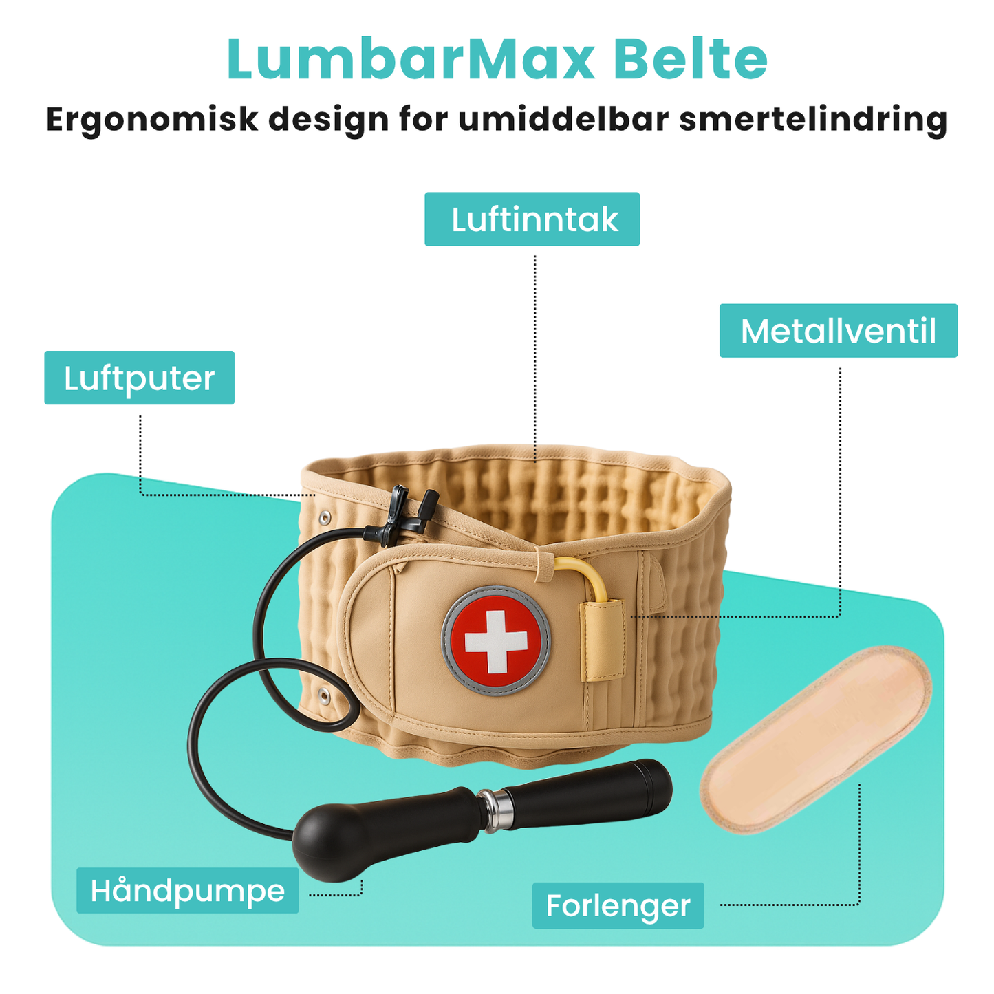 LumbarMax™ – Ortopedisk ryggbelte for korsryggstøtte