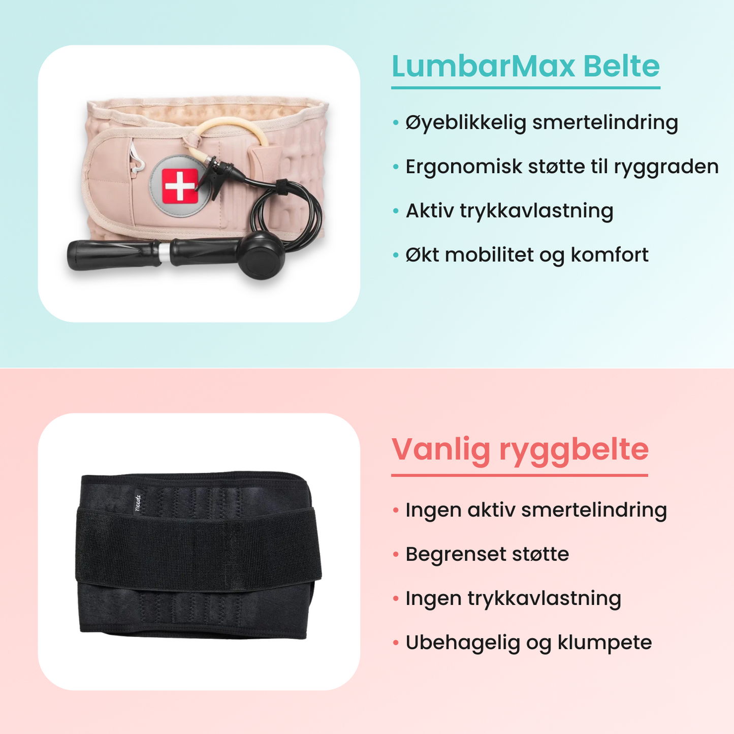 LumbarMax™ – Ortopedisk ryggbelte for korsryggstøtte