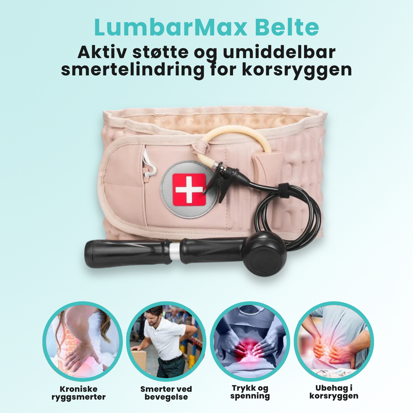 LumbarMax™ – Ortopedisk ryggbelte for korsryggstøtte