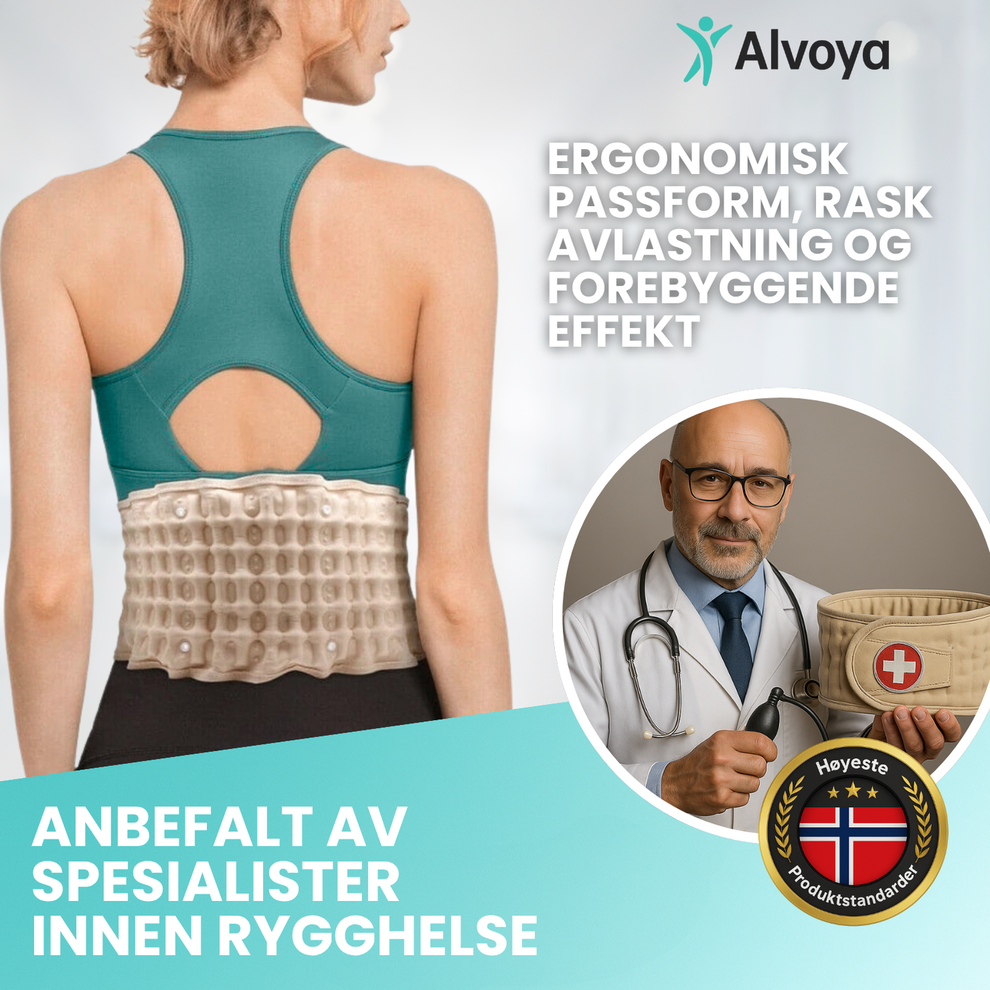LumbarMax™ – Ortopedisk ryggbelte for korsryggstøtte