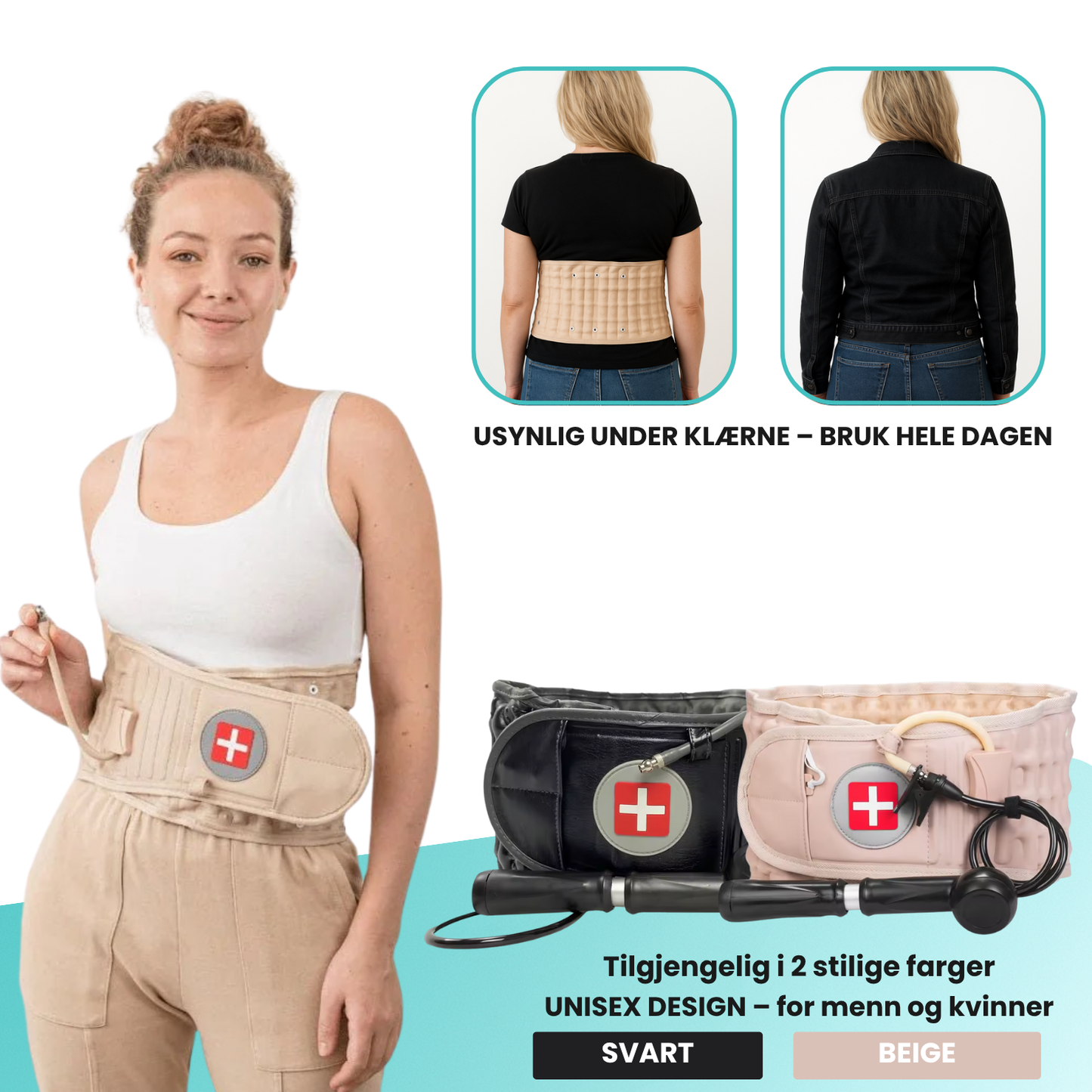 LumbarMax™ – Ortopedisk ryggbelte for korsryggstøtte