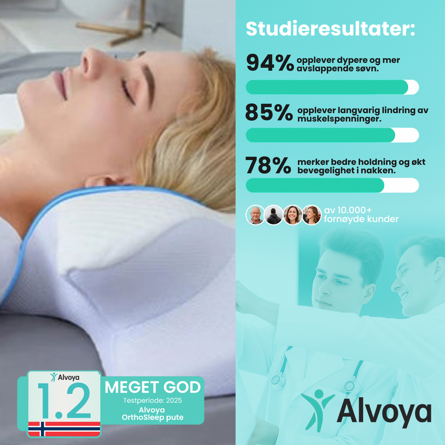 OrthoSleep™ – Ortopedisk pute for nakkestøtte