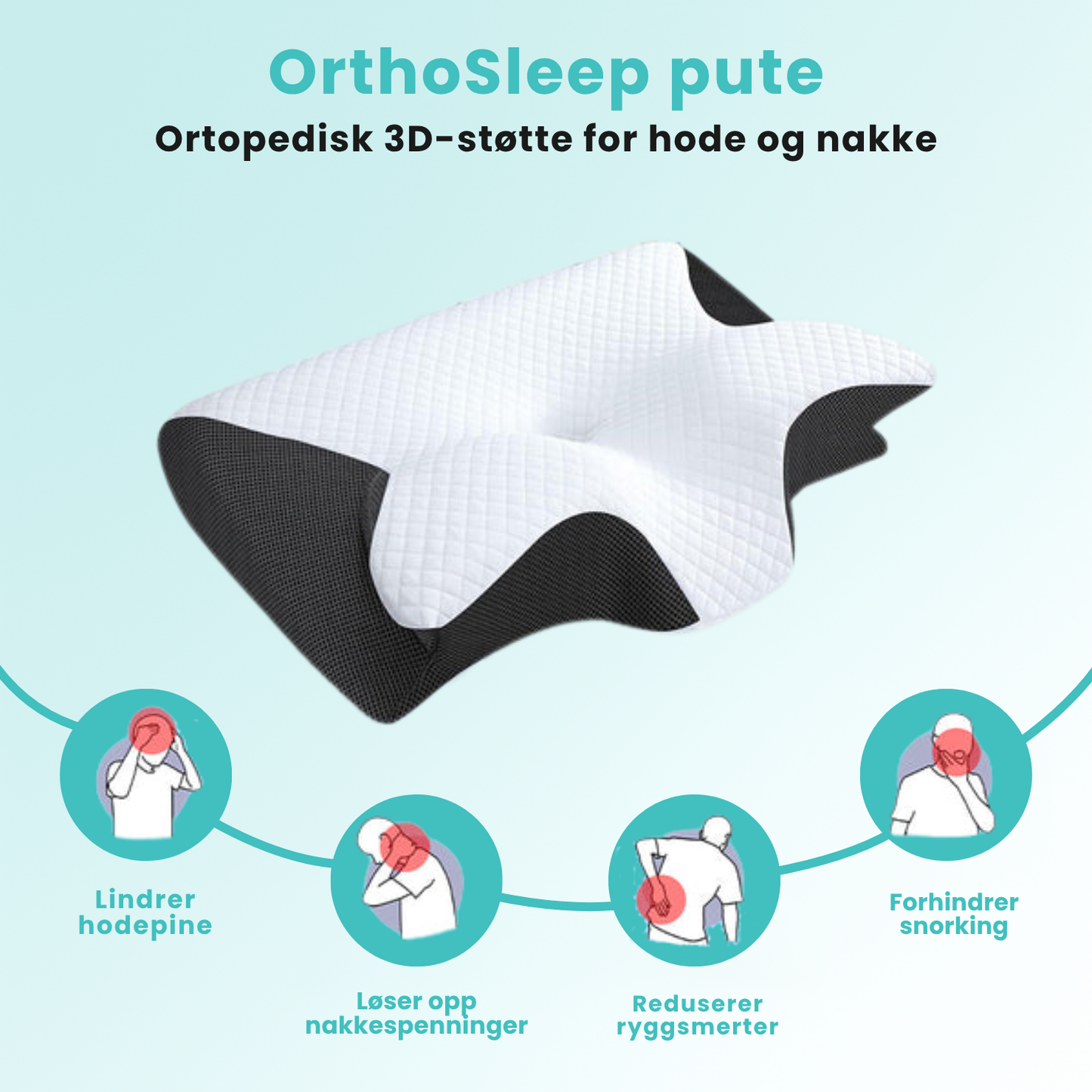 OrthoSleep™ – Ortopedisk pute for nakkestøtte