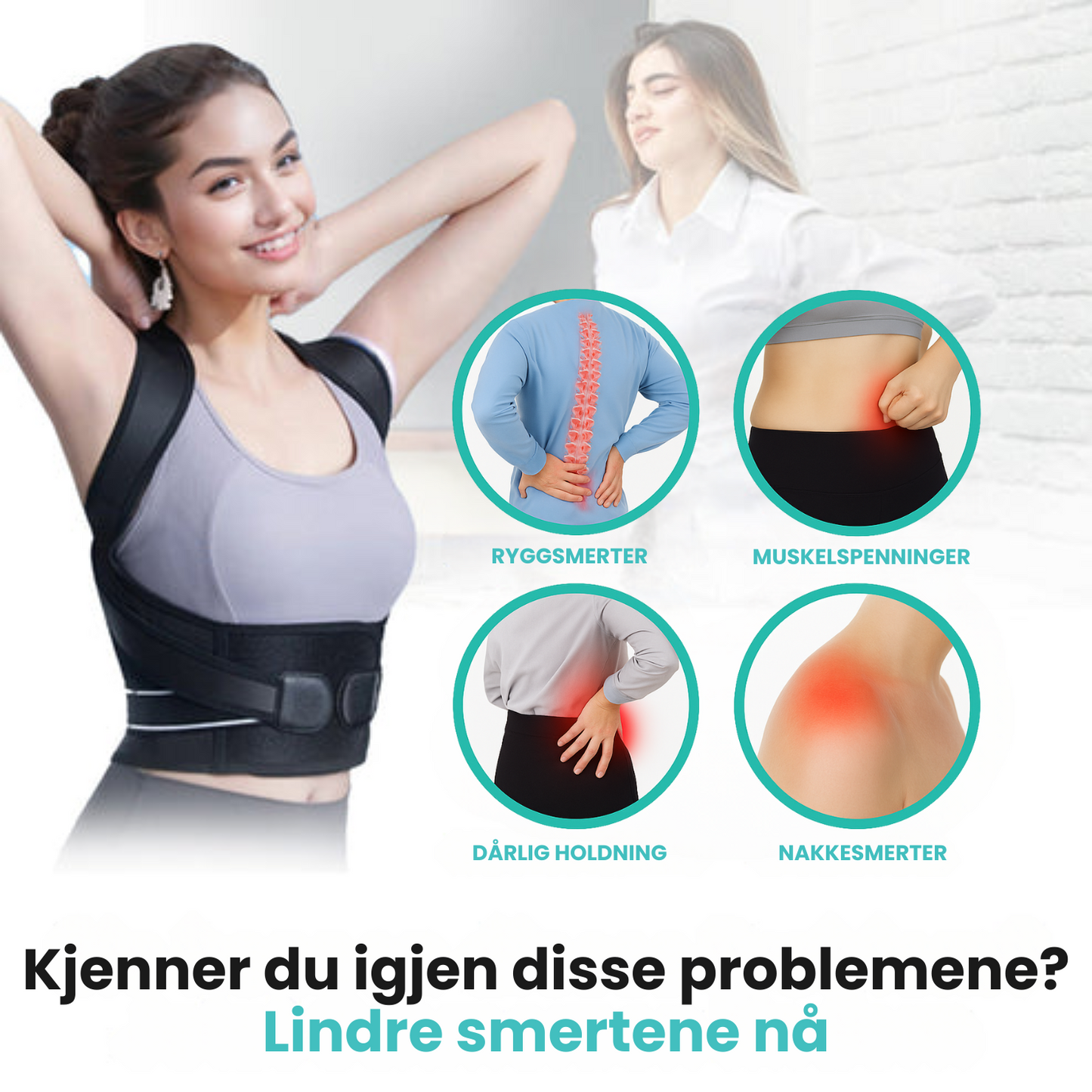 PostureMax™ – Ortopedisk ryggortose for holdningskorrigering