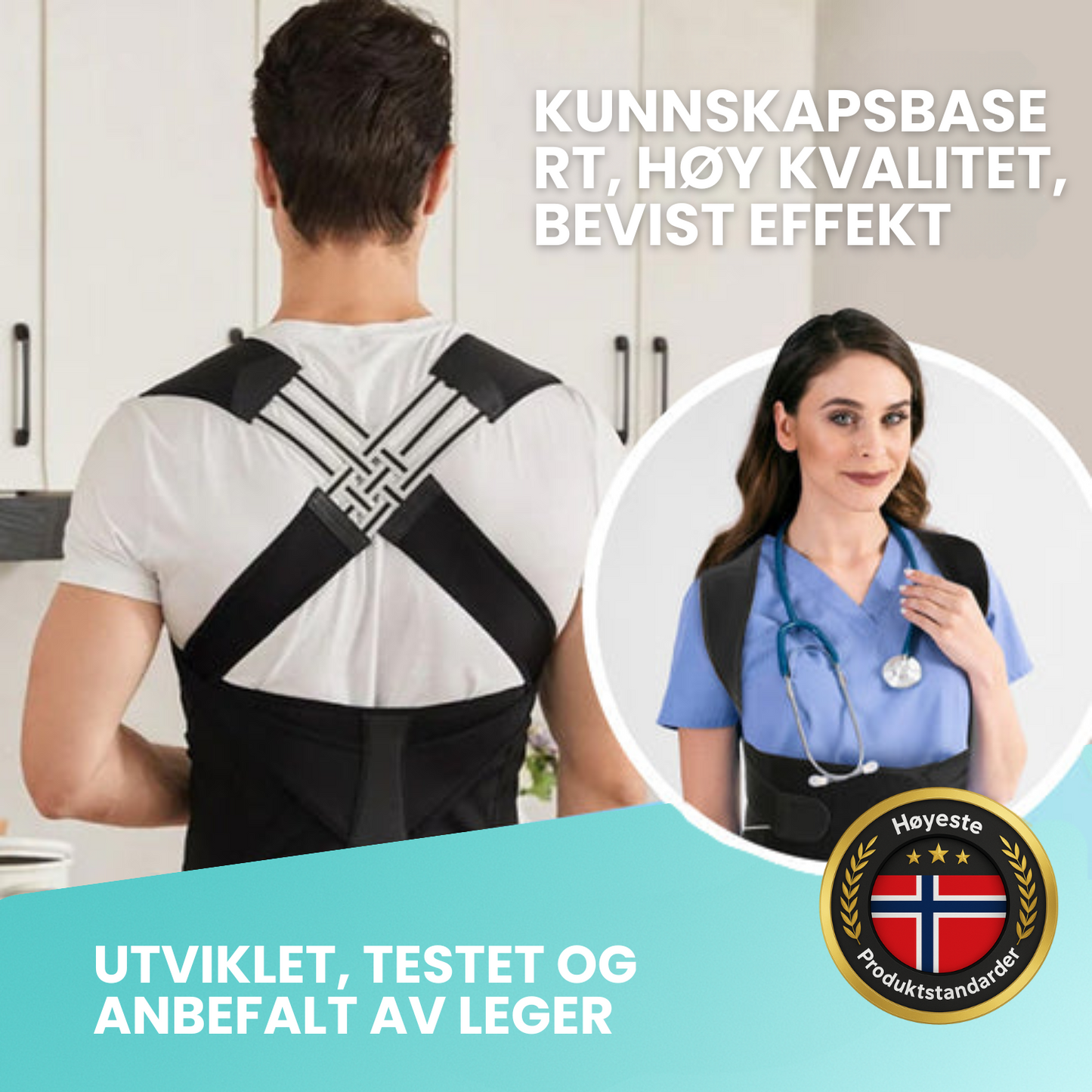 PostureMax™ – Ortopedisk ryggortose for holdningskorrigering